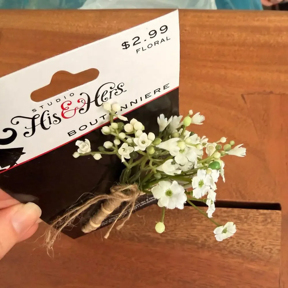 Lot of‎ 72 groomsman wedding boutonniere prom dance baby’s breath flower white